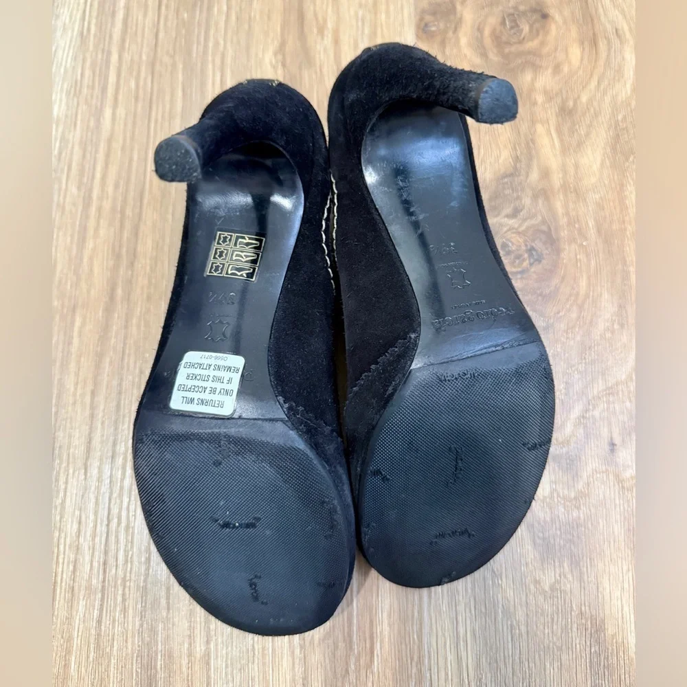 Pedro Garcia Black Suede Chelsea Ankle Booties Made in Spain Size 39.5